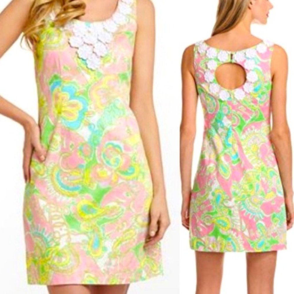 Lilly Pulitzer Chin Chin Nina Shift Dress Size 10